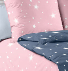 Комплект постельного белья Звездное небо Текс Дизайн 1,5 спальное, 2 наволочки, перакль