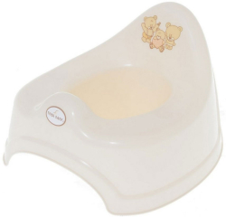 Горшок туалетный Tega Baby со звуковым эффектом Teddy Мишки белый жемчуг