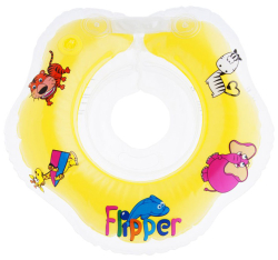 Круг на шею ROXY KIDS для купания малышей Flipper жёлтый