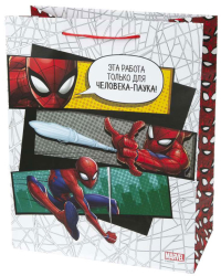 Бумажный пакет Феникс презент Комикс с Человеком-Пауком для сувенирной продукции , с ламинацией