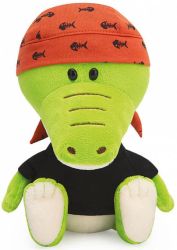 Мягкая игрушка Budi Basa Крокодильчик Кики в черной футболке и бандане 15 см