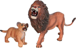 Набор фигурок животных серии Мир диких животных Семья львов Masai Mara, 2 предмета, лев и львёнок