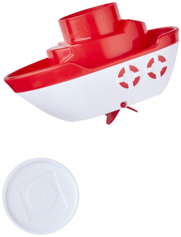 Игрушка для ванной Alex Лодочка (624050-3) белый, красный