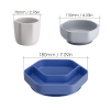 Набор посуды из силикона для кормления малышей Heorshe синий 6 месяцев+