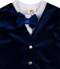 Комплект на выписку Luxury Baby Маркиз комбинезон с тёмно-синей жилеткой и бабочкой, айвори 56