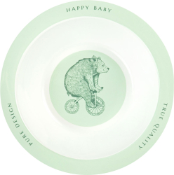Тарелка глубокая для кормления Happy Baby olive