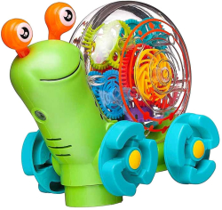 Интерактивная игрушка Улитка, звуковые и световые эффекты, зелёная